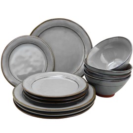 Gibson Dinnerware Set 12 Pieces, Multi Color
