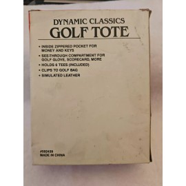 Unbranded Small Golf Tote Bag  6" X 5" X 1 1/2"  Holds Keys, Balls, ID and More W/ Strap