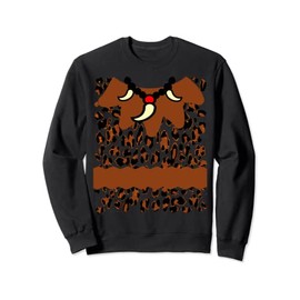 Cavewoman Sabre Tooth Necklace Leopard Print Costume Sweatshirt