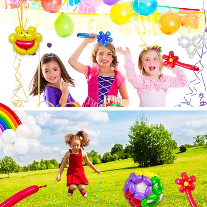 100Pcs Blue Long Balloons Thickening Latex Dark Blue 260 Modeling