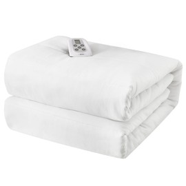 SUNVIVIPRO Electric Heated Mattress, Bed Mattress Pad, Full Bed Warmer with 12-Hour Timer & 10 Heat Settings, Machine Washable, 39" x 75",White, Twin