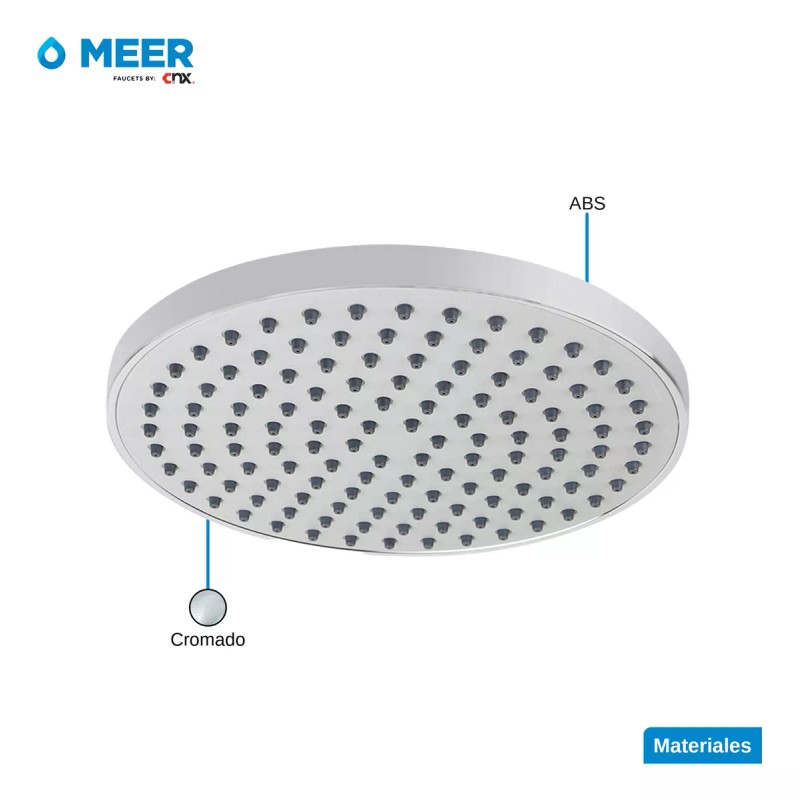 Meer Regadera Redonda 8 Cromada, Meer