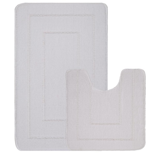 EDS 2 Piece Ichra Bath Mat Set Non Slip Ultra