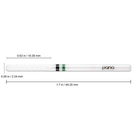 Pana Professional - White Under Nail Cleaner Ceramic Safety Bit 3/32" Shank Size - Nail Drill Bit for Dremel Machine