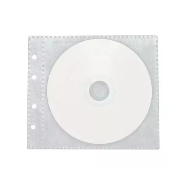 Unbranded/Generic 100 CD/DVD Double-sided 2 Discs Refill Plastic Sleeve White