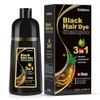 Bablabear Black Hair Dye Shampoo for Gray Hair, Semi-Permanent Hair