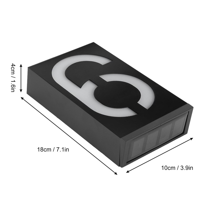 Outdoor Solar Power LED Number Sign Light House Hotel Store