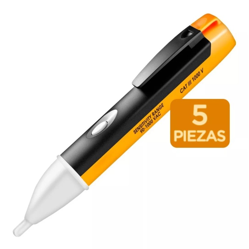 Mercader Digital 5 Pzs Detector Voltaje 90-1000 Ac Probador Corriente