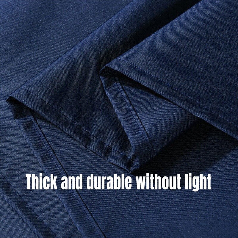 AIMALL Thickened White Fabric Shower Curtain, Polyester Waterproof Hotel-Grade Liner,