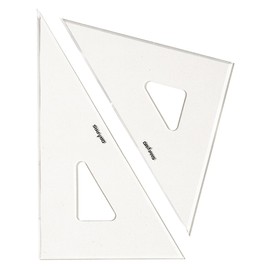 ドラパス 三角定規 目盛なし 3mm厚 15cm 13031