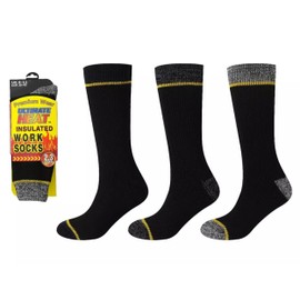 N R TEXTILES 3 PAIRS MENS THERMAL WINTER WARM HOT HEAT SOCKS 2.3 TOG CHUNKY THICK BRUSHED MENS 6-11UK - Work Wear