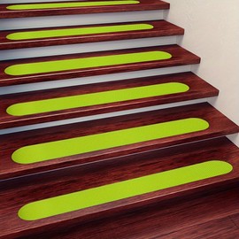 Glow in The Dark Non-Slip Stair Treads Tape (10-PCS) 24 "x 2" – Non Slip Indoor for Wood, Stair Pads for Dogs, Anti Slip Staircase Step Tread Anti-Slip Indoor Strips