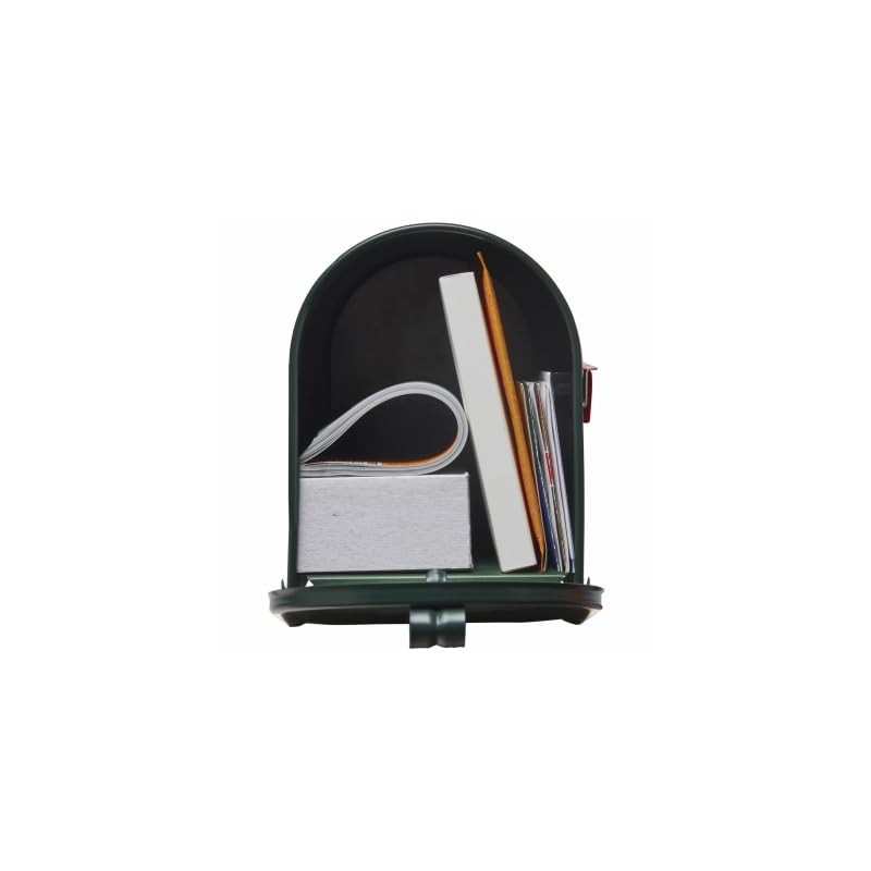 Plexon Outside Сurbside Horizontal Classic Mailbox, Dark Green, 20-1/2"L x