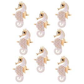 fly way 8PCS Seahorse Napkin Ring, Animal Napkin Ring, Fruit Napkin Ring Decorate Your Table to Create an Impressive Banquet for You. (15)