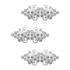 WANDIC Cape Closure Clasps, 3 Pieces 6.3 cm Silver Cape