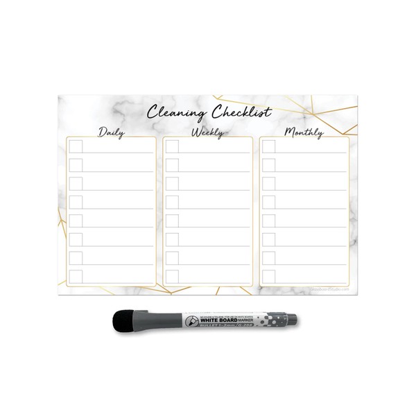 Dry Erase Cleaning Checklist Sticker Decal Planner by Glassboard Studio