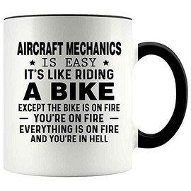 Funny Gift For Aircraft Mechanics 11oz Accent Mug, Congratulation Gift For Men Women Have A New Job