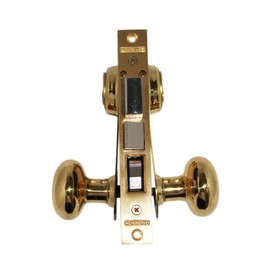 Marks 21AC LHR Double Cylinder Iron Gate Ornamental Knob Plate Mortise Lock Set with 2-1/2" Backset