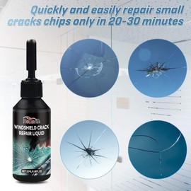 wumawu 2Pcs Windshield Crack Repair Kit, 2025 New Automotive Windshield Chip Repair Kit, Glass Nano Repair Fluid, Windshield Scratch Remover, Window Screen Repair Kit Quick Repair Scratch Chip Crack