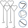 HEMOTON 4pcs Heart Stainless Steel Candle Wick Dippers Candle Hooks