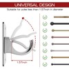 6PCS No Drill Curtain Brackets, Self-Adhesive Rod Holders, Universal Plastic