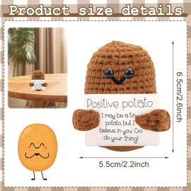 UOY Positive Potato German Positive Potato Pocket Hug Positive Potato German Positive Potato Positive Potato Pocket Hug Lucky Charm for Family, Boyfriend, Gifts