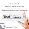 Prayer Room Sign White 9x3 Inch - Indoor Self Adhesive