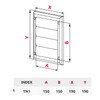 AirTech-UK Wall Gravity Flaps 190mm x 190mm Ventilation Grill -