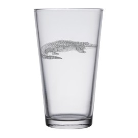 HullSpeed Designs Alligator Engraved Pint & Beer Glasses (Set of 2)