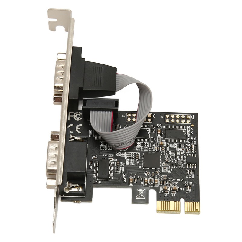 2 Port PCI Express RS232 DB9 Serial Port Card PCIe