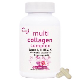 Multi Collagen 240 Capsule Supplement for Women Men Type I, II, III, V, X US