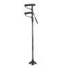 Walking Stick 2 Handle 4 Support Foots Aluminum Alloy Folding