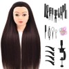 24-Inch Hairdressing Mannequin Head with Synthetic Fiber Hair – Styling,