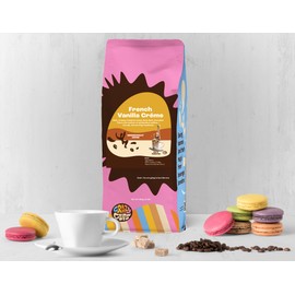 Crazy Cups Flavored Ground Coffee, French Vanilla Creme, in 10 oz Bag, For Brewing Flavored Hot or Iced Coffee