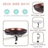 DREAMSOUL Deck Mounted Bird Bath with Adjustable Sturdy Metal Clamp,