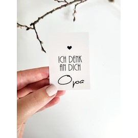 5 Aufkleber f√ºr Grabkerze "Ich denk an dich Opa" Grabschmuckzubeh√∂r Gro√üeltern Grablicht Opa, Friedhofskerze, Grabdeko Vatertag, tod, Trauer