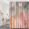 Umpoo Pink Marble Shower Curtain 72x72 Inch Abstract Mixed Ink