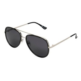 DOCKERS Men's Elias Sunglasses Aviator, Silver/Black, 57.6mm