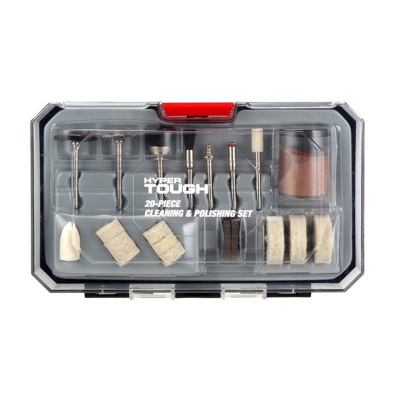 HYPER TOUGH 20-Piece Cleaning & POLISHING Set for Rotary Tools