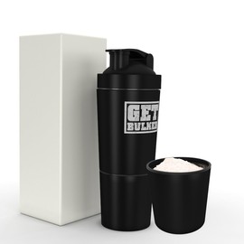 Black Protein Shaker Bottle – 28oz BPA-Free Blender Bottle with Storage & Mixing Ball – Leakproof Gym Shaker Cup for Pre-Workout, Protein Powder & Supplements