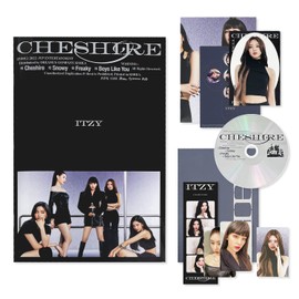 ITZY - [CHESHIRE] (STANDARD - A Ver.) Photobook + Photocard + CD-R + Lyric Paper + Neon Photocard + 4-Cut Film + Photo Cube + Clear Photocard + Poster + 2 Pin Button Badges + 4 Extra Photocards