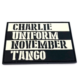 Charlie Uniform November Tango Paintball Airsoft PVC Morale Patch