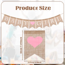 HekouJiub Baby Girl Banner Gender Reveal Party Decoration Baby Shower Decorations Banner for Girls Garland Baby Shower Linen Girl Sign Gender Reveal Party Garland Baby Shower Decoration (Pink)