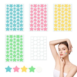 196 Stück Pimple Patches,5 Farbe Akne Pickel Patch,Wasserdicht Pickel Pflaster,Atmungsaktiv Pickel Patch,Miracle Overnight Spot Cover,Tag & Nacht Akne pflaster,Alle Hauttypen Pickelpflaster