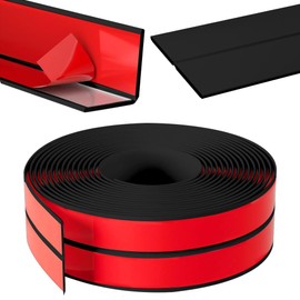 Weichsockelleiste Selbstklebend – Wasserdichte Sockelleiste küche & Wände | Flexible Abschlussleiste für Heimwerker und Renovierungen (Schwarz, 4M 20mm×20mm)