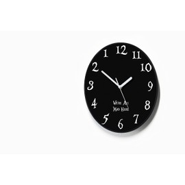 Reverse Wall Clock - Round Black Funny Clock - Backwards running Time - Counterclockwise Wall Clock - Office Room Decor - RGB LED 5V Option