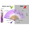 OMyTea® 8.27"(21cm) Women Hand Held Silk Folding Fans with Bamboo