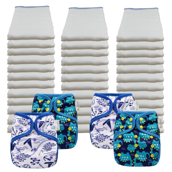 OsoCozy Economy Prefold Cloth Diaper Package - 3 Dozen Infant
