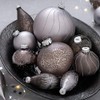 WeRChristmas Glass Baubles, Grey, 5-Piece