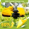 KAITAI String Trimmer Line 095”,Pre-Cut Dual Color 3-Section Fast-Positioning Design,